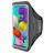 Mobiparts Comfort Fit Handyhalterung Joggen Samsung Galaxy A51 Sporthülle Neopren Sportarmband - Schwarz