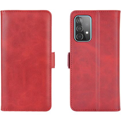 Mobigear Slim Magnet Samsung Galaxy A52s 5G Hülle Klapphülle Geldbörse - Rot