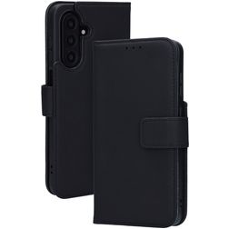 Mobiparts Wallet Samsung Galaxy A17 Hülle Echtes Leder Klapphülle Geldbörse - Schwarz