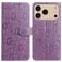 Mobigear Flowers iPhone 17 Pro Max Hülle Klapphülle Geldbörse - Lila