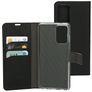 Mobiparts Saffiano Wallet Samsung Galaxy A72 Hülle Klapphülle Geldbörse - Schwarz