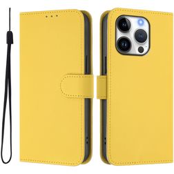 Mobigear Urban Wallet iPhone 16 Pro Hülle Klapphülle Geldbörse - Gelb