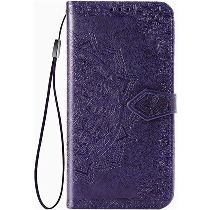 Mobigear Mandala Motorola Edge (2020) Hülle Klapphülle Geldbörse - Lila