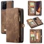 Caseme 008 Samsung Galaxy Note 20 Ultra Hülle Abnehmbare 2in1 Klapphülle Geldbörse - Braun