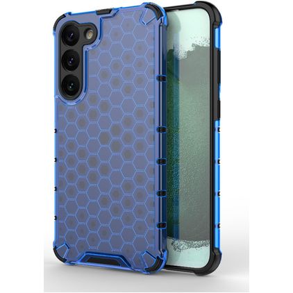 Mobigear Honeycomb Samsung Galaxy S23 Plus Hülle Hardcase Backcover Stoßfest - Blau