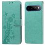 Mobigear Flowers Google Pixel 11 Pro XL Hülle Klapphülle Geldbörse - Grün
