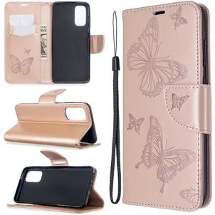 Mobigear Butterfly Samsung Galaxy S20 Hülle Klapphülle Geldbörse - Roségold