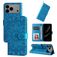 Mobigear Sunflower iPhone 17 Pro Max Hülle Klapphülle Geldbörse - Blau