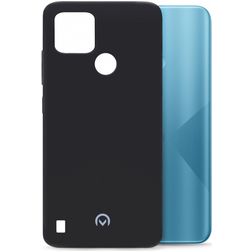 Mobilize Rubber Gelly Realme C21 Hülle Flexibles TPU Backcover - Matt Black