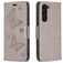 Mobigear Butterfly Samsung Galaxy S24 Plus Hülle Klapphülle Geldbörse - Grau