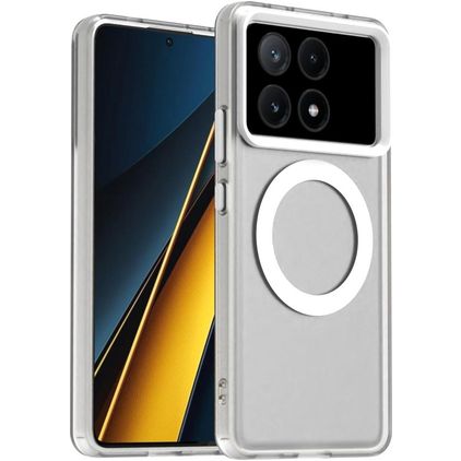 Mobigear Shockproof POCO X6 Pro MagSafe Hülle Hardcase Backcover - Weiß