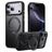 Mobigear Frosted Mag iPhone 17 Pro MagSafe Hülle Hardcase Backcover mit Ständer - Schwarz