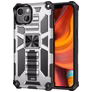Mobigear Armor Stand iPhone 13 Hülle Hardcase Backcover Stoßfest mit Ständer - Silber