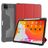 Mutural Tri-Fold Tough iPad Pro 12.9 Zoll (2022) Hülle Klapphülle + Stifthalter - Schwarz / Rot