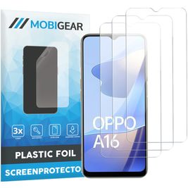 Mobigear OPPO A16 Displayschutz Schutzfolie - Hüllenfreundlich (3er Pack)