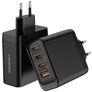 Mobilize Wall Charger 4 USB Power Delivery 140W - Schwarz