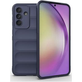 Mobigear Bumpy Samsung Galaxy A56 Hülle Flexibles TPU Backcover - Dark Blue