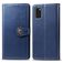 Mobigear Snap Button Samsung Galaxy A41 Hülle Klapphülle Geldbörse - Blau