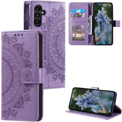 Mobigear Mandala Samsung Galaxy S25 FE Klapphülle Portemonnaie - Lila
