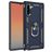 Mobigear Armor Ring Samsung Galaxy Note 10 Hülle Hardcase Backcover Stoßfest mit Ringhalter - Blau