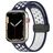 Mobigear Sport Plus Mag Silikon Apple Watch Armband Magnetverschluss - 42/41/40/38 mm - Weiß / Marineblau