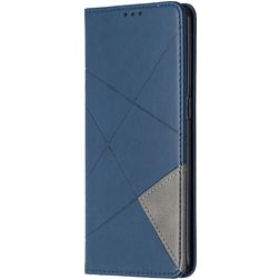 Mobigear Rhombus Slim OPPO Reno 4 Pro 5G Hülle Klapphülle - Blau