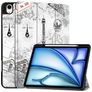 Mobigear Tri-Fold iPad Air 13 Zoll (2024) Hülle Klapphülle + Stifthalter - Eiffel Tower