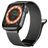 Mobigear Luxury Loop Milanaise Apple Watch Armband Magnetverschluss - 49/46/45/44 mm - Grau