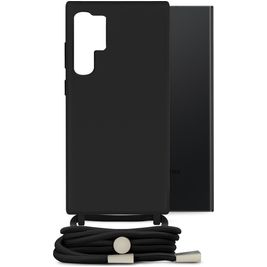 Mobilize Lanyard Gelly Samsung Galaxy S23 Ultra Flexibles TPU Handykette - Schwarz