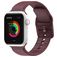 Mobigear Dashed Silikon Apple Watch Armband Dornschließe - 49/46/45/44 mm - Weinrot