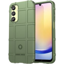 Mobigear Rugged Shield Samsung Galaxy A55 Hülle Flexibles TPU Backcover Stoßfest - Grün