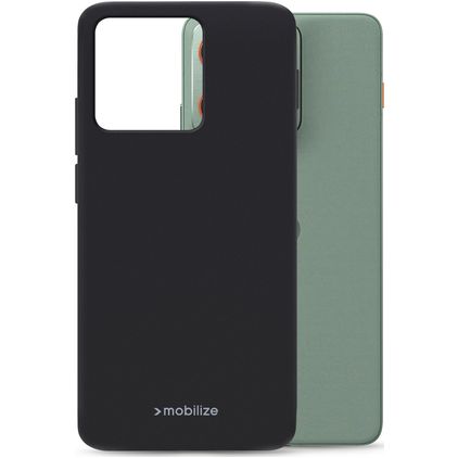 Mobilize Rubber Gelly Motorola Edge 70 Pro Hülle Flexibles TPU Backcover - Schwarz
