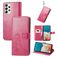 Mobigear Clover Samsung Galaxy A73 Hülle Klapphülle Geldbörse - Magenta