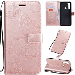 Mobigear Butterfly Bookcase Case Rose Gold Xiaomi redmi Note 8T