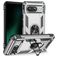 Mobigear Armor Ring Google Pixel 8a Hülle Hardcase Backcover Stoßfest mit Ringhalter - Silber