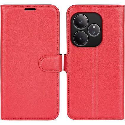 Mobigear Classic Realme GT 6 Hülle Klapphülle Geldbörse - Magenta