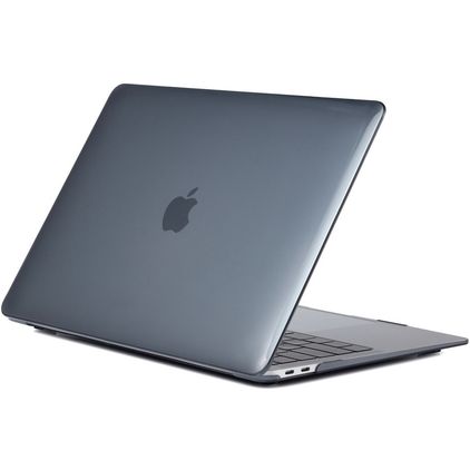 Mobigear Glossy MacBook Air 13 Zoll (2018-2020) Hardshell Hülle Laptop Cover MacBook Case - Schwarz - Modell A1932 / A2179 / A2337