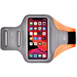 Mobigear Easy Fit Handyhalterung Joggen Nokia G42 Sporthülle Neopren Sportarmband - Orange