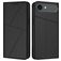 Mobigear Frosted Flip iPhone Air Hülle Klapphülle Geldbörse - Schwarz