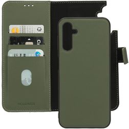 Mobiparts Samsung Galaxy A14 Hülle Echtes Leder Abnehmbare 2in1 Klapphülle Geldbörse - Grün
