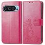 Mobigear Clover Google Pixel 10 Pro XL Hülle Klapphülle Geldbörse - Magenta