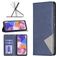 Mobigear Rhombus Slim Samsung Galaxy A23 Hülle Klapphülle - Blau