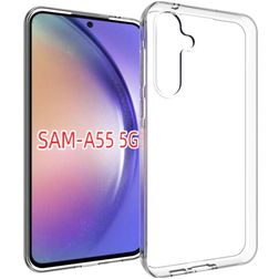 Mobigear Basics Durchsichtig Samsung Galaxy A55 Hülle Flexibles TPU Backcover - Transparent