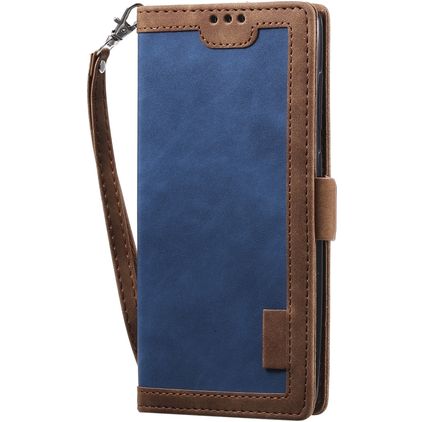 Mobigear Two Tone Huawei P40 Pro Hülle Klapphülle Geldbörse - Braun / Blau