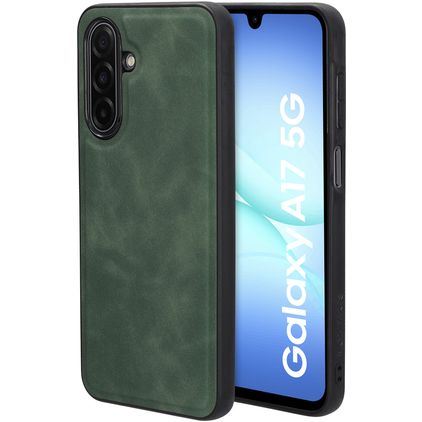 Mobiparts Classic Samsung Galaxy A17 MagSafe TPU / Kunstleder Backcover - Emerald Green