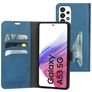 Mobiparts Classic Wallet Samsung Galaxy A53 Hülle Klapphülle Geldbörse - Steel Blue