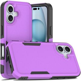 Mobigear Heavy Armor iPhone 16 Hülle Hardcase Backcover Stoßfest - Lila