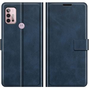 Mobigear Wallet Motorola Moto G10 Hülle Klapphülle Geldbörse - Blau