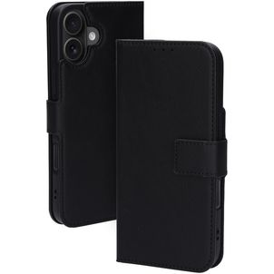 Mobiparts Classic Wallet MagSafe iPhone 16 Plus MagSafe Hülle Klapphülle Geldbörse - Schwarz