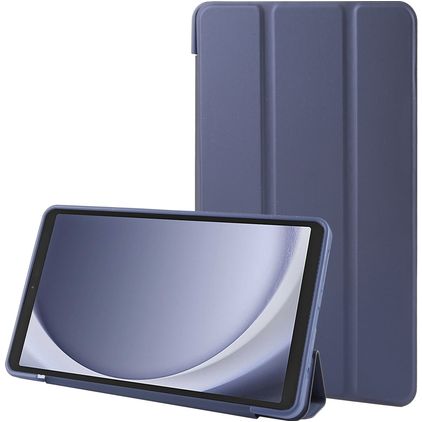 Mobigear Tri-Fold Gel Samsung Galaxy Tab A9 (2023) Hülle TPU,Kunstleder Klapphülle - Dunkelblau